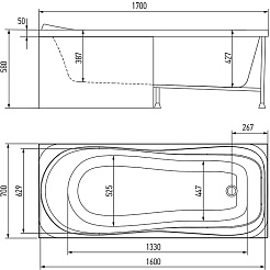 Alex Baitler Акриловая ванна Saima 170x70 – фотография-4